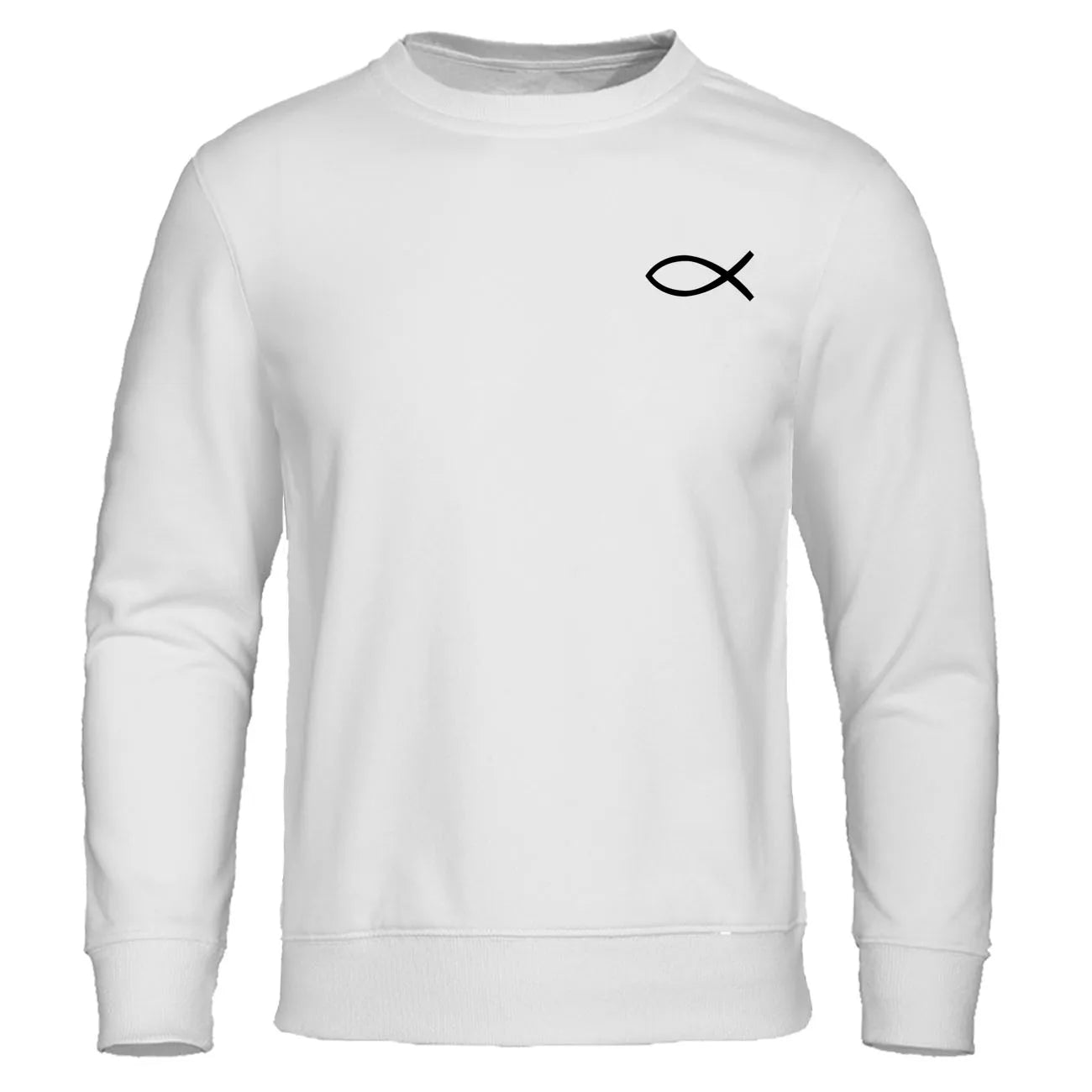 Christian JESUS Fish Hoodies for Men Fashion Casual Clothes O-Neck Breathable Oversized Sweatshirts Comfortable Loose Streetwear