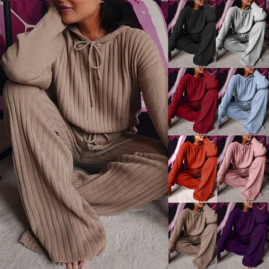 Two Piece Set Women Spot Hot Style Europe Long Sleeve New 2023 Loose Hooded Leisure Suit Tracksuit Women Dropshipping CKX9436