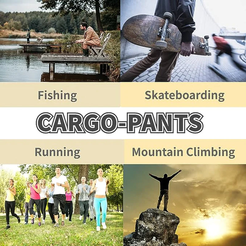 Men'S Casual Joggers Pants Sweatpants Cargo Combat Loose Sport Workout Trousers